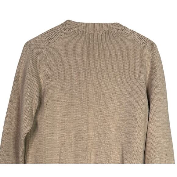 J.Crew Studded Detailing Long Sleeve Cardigan Casual Sweater Pockets L Tan Beige - Picture 6 of 15